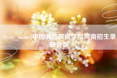 沙洋中国消防救援学院河南招生录取分数