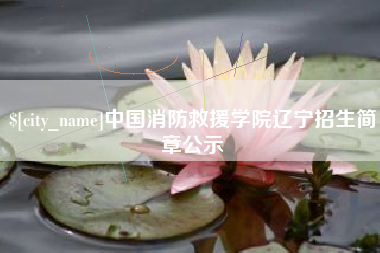 沙洋中国消防救援学院辽宁招生简章公示