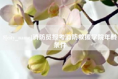 沙洋消防员报考消防救援学院年龄条件