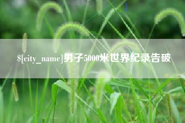 沙洋男子5000米世界纪录告破
