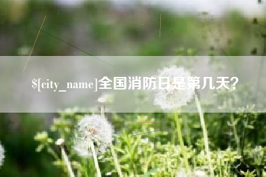 沙洋全国消防日是第几天？