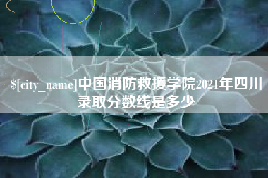 沙洋中国消防救援学院2021年四川录取分数线是多少