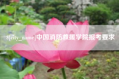 沙洋中国消防救援学院报考要求