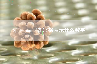 沙洋九宫格表示什么数字