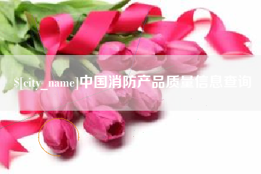 沙洋中国消防产品质量信息查询