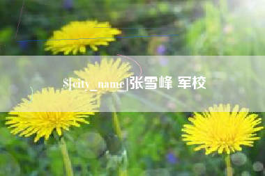 沙洋张雪峰 军校