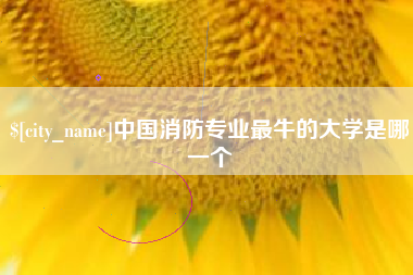 沙洋中国消防专业最牛的大学是哪一个