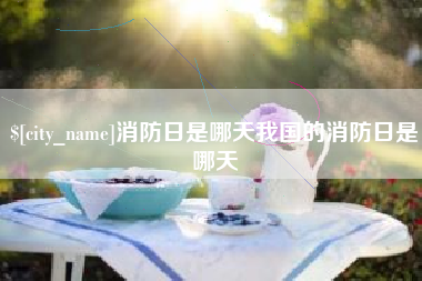 沙洋消防日是哪天我国的消防日是哪天
