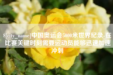 沙洋中国奥运会5000米世界纪录-在比赛关键时刻需要运动员能够迅速加速冲刺
