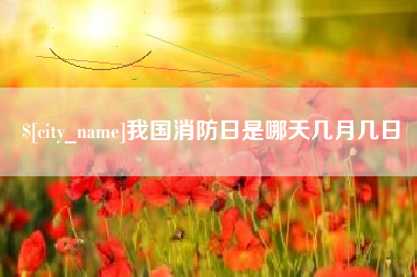 沙洋我国消防日是哪天几月几日