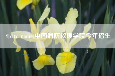 沙洋中国消防救援学院今年招生