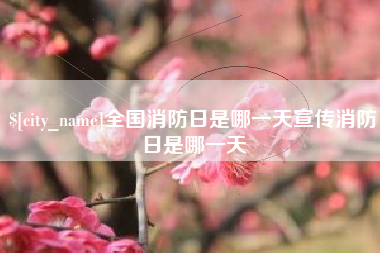 沙洋全国消防日是哪一天宣传消防日是哪一天