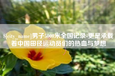 沙洋男子5000米全国记录-更是承载着中国田径运动员们的热血与梦想
