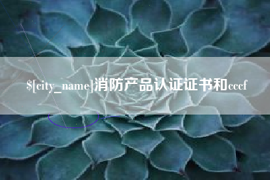 沙洋消防产品认证证书和cccf