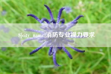 沙洋消防专业视力要求
