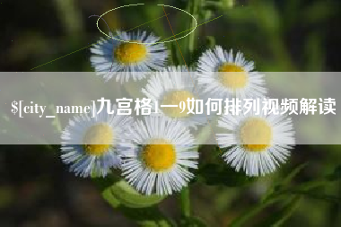 沙洋九宫格1一9如何排列视频解读