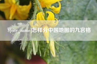 沙洋怎样分中国地图的九宫格