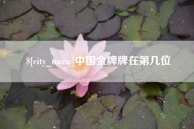 沙洋中国金牌牌在第几位