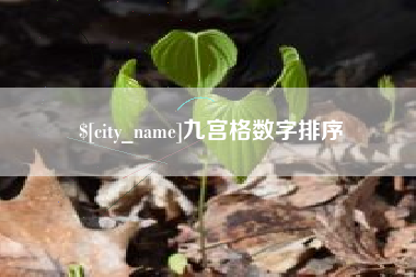 沙洋九宫格数字排序