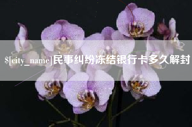 沙洋民事纠纷冻结银行卡多久解封