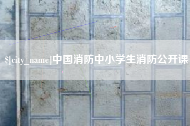沙洋中国消防中小学生消防公开课