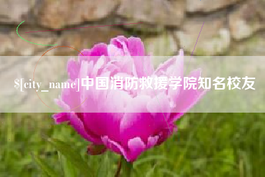 沙洋中国消防救援学院知名校友