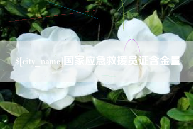 沙洋国家应急救援员证含金量