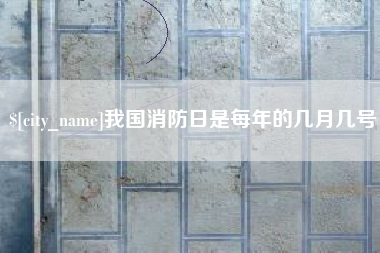 沙洋我国消防日是每年的几月几号