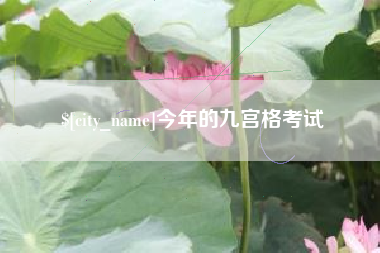 沙洋今年的九宫格考试