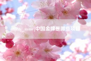 沙洋中国金牌是哪些项目