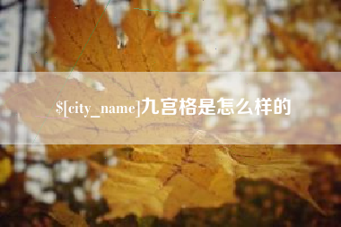 沙洋九宫格是怎么样的