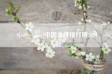 沙洋中国金牌排行榜2024