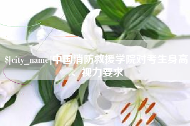 沙洋中国消防救援学院对考生身高、视力要求