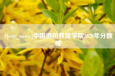 沙洋中国消防救援学院2020年分数线