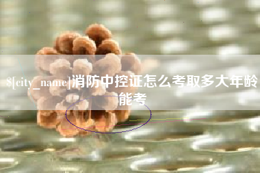 沙洋消防中控证怎么考取多大年龄能考